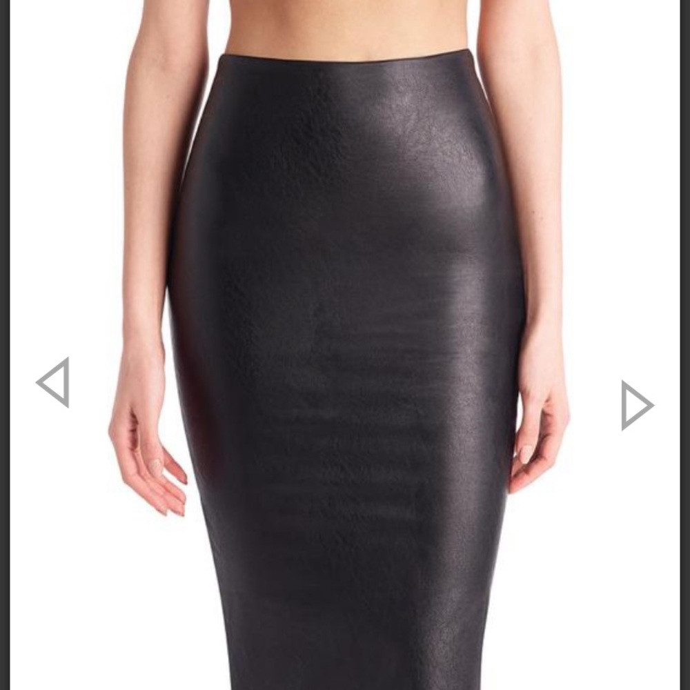 Commando FAUX LEATHER MIDI SKIRT BNWT L